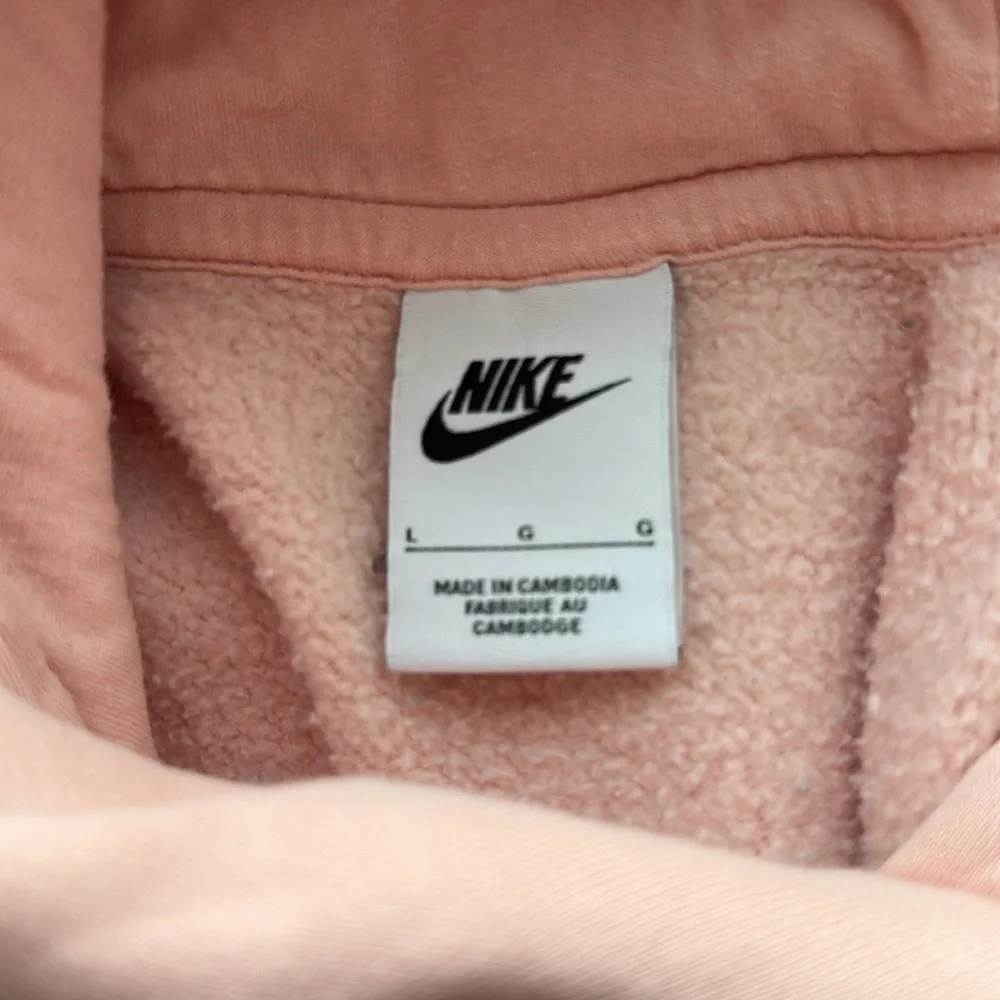 Nike Cropped Soft Pink Hoodie